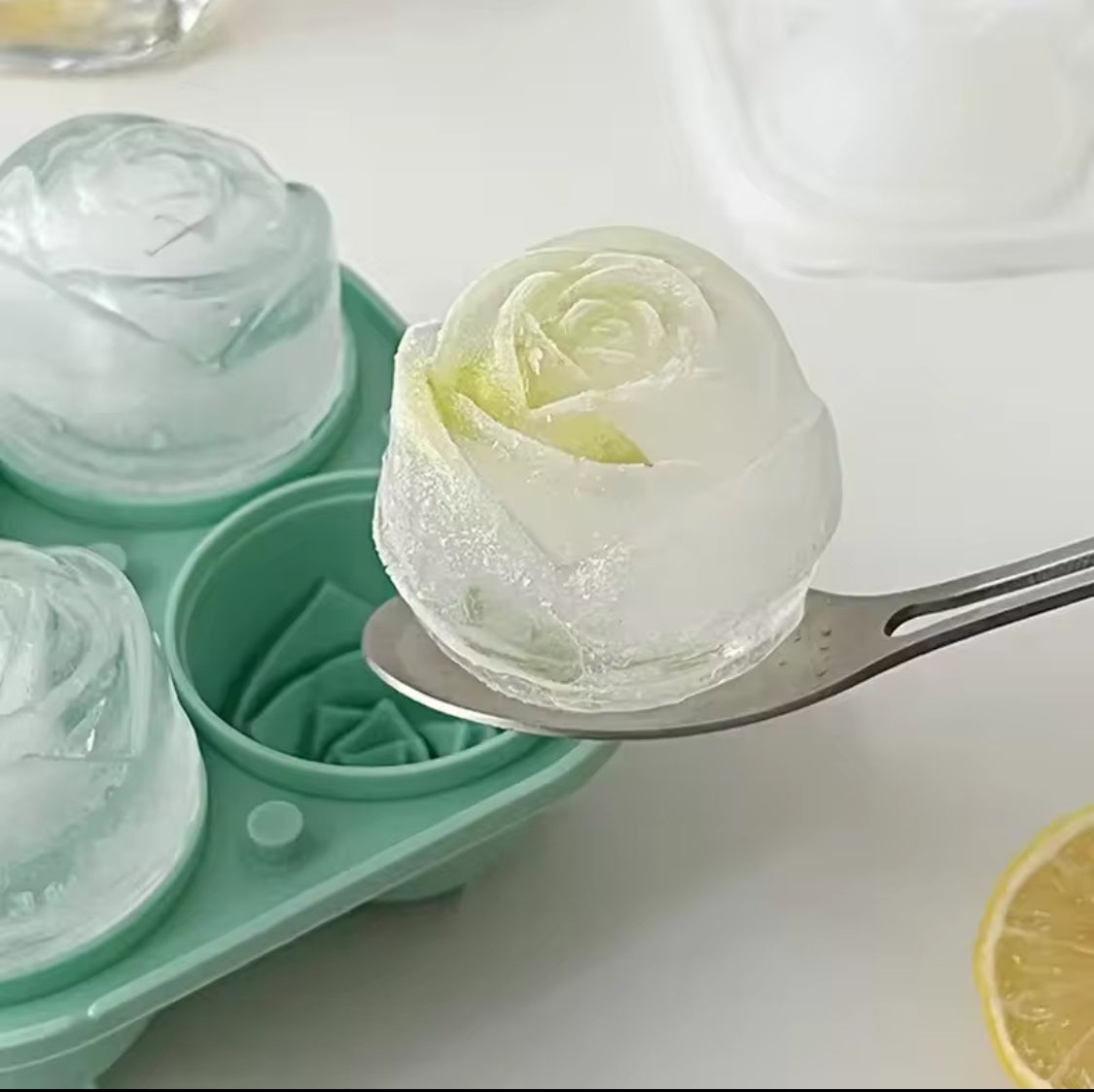 Silicone Rose Ice Mold, Flower Shaped Ice Mold, Silicone Big Ice Ball Maker Silicone Rose Ice Mold, Flower Shaped Ice Mold, Silicone Big Ice Ball Maker